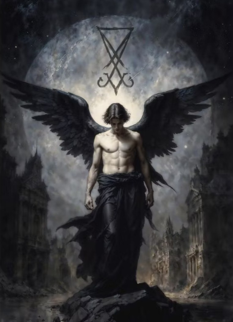 QUADRO DE LÚCIFER DECORATIVO – PODER, PRESENÇA E IMPACTO VISUAL NO SEU AMBIENTE